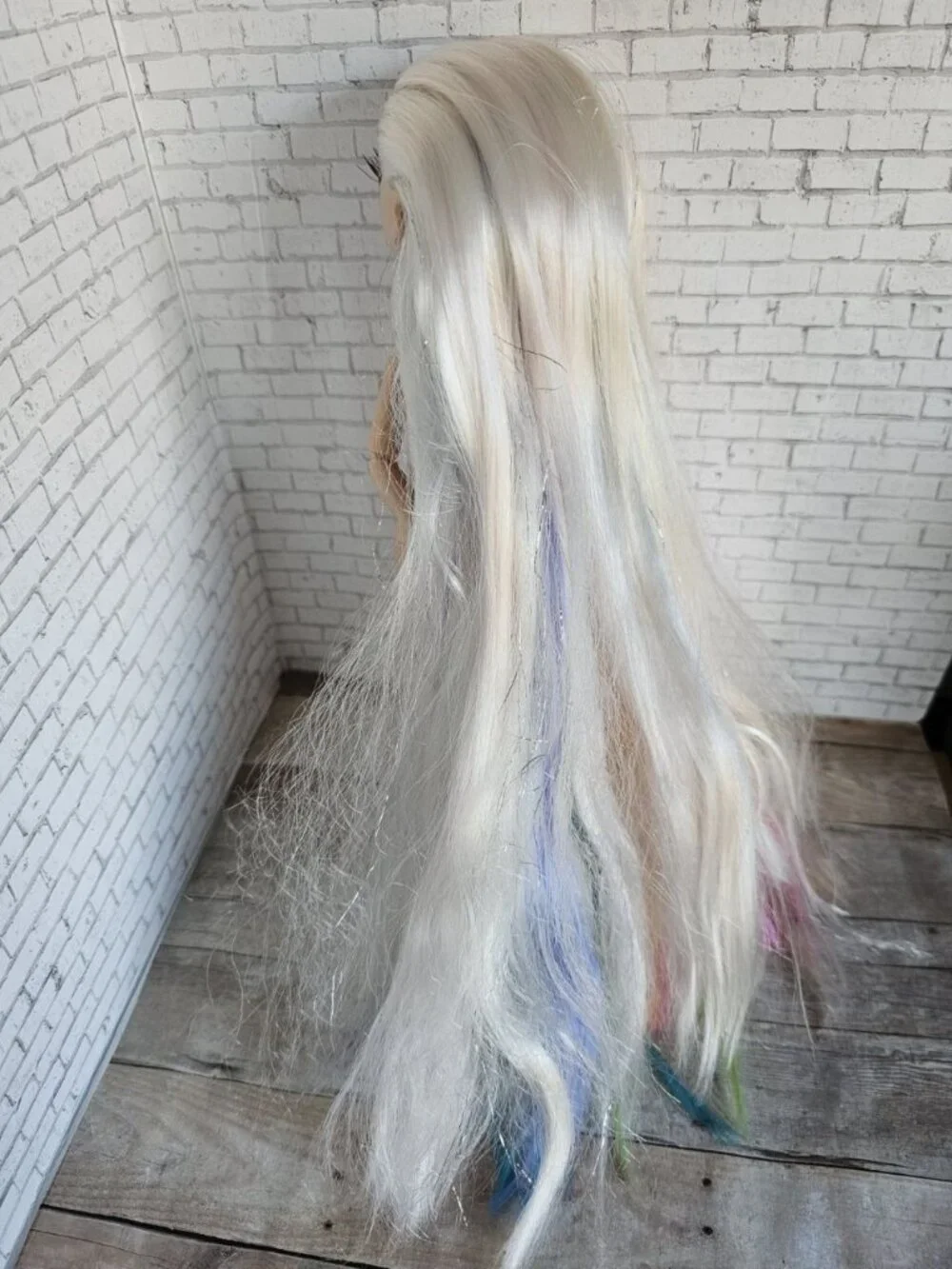 Rainbow High Amaya Raine Hair Studio Doll Nude Articulated White Rainbow Hair